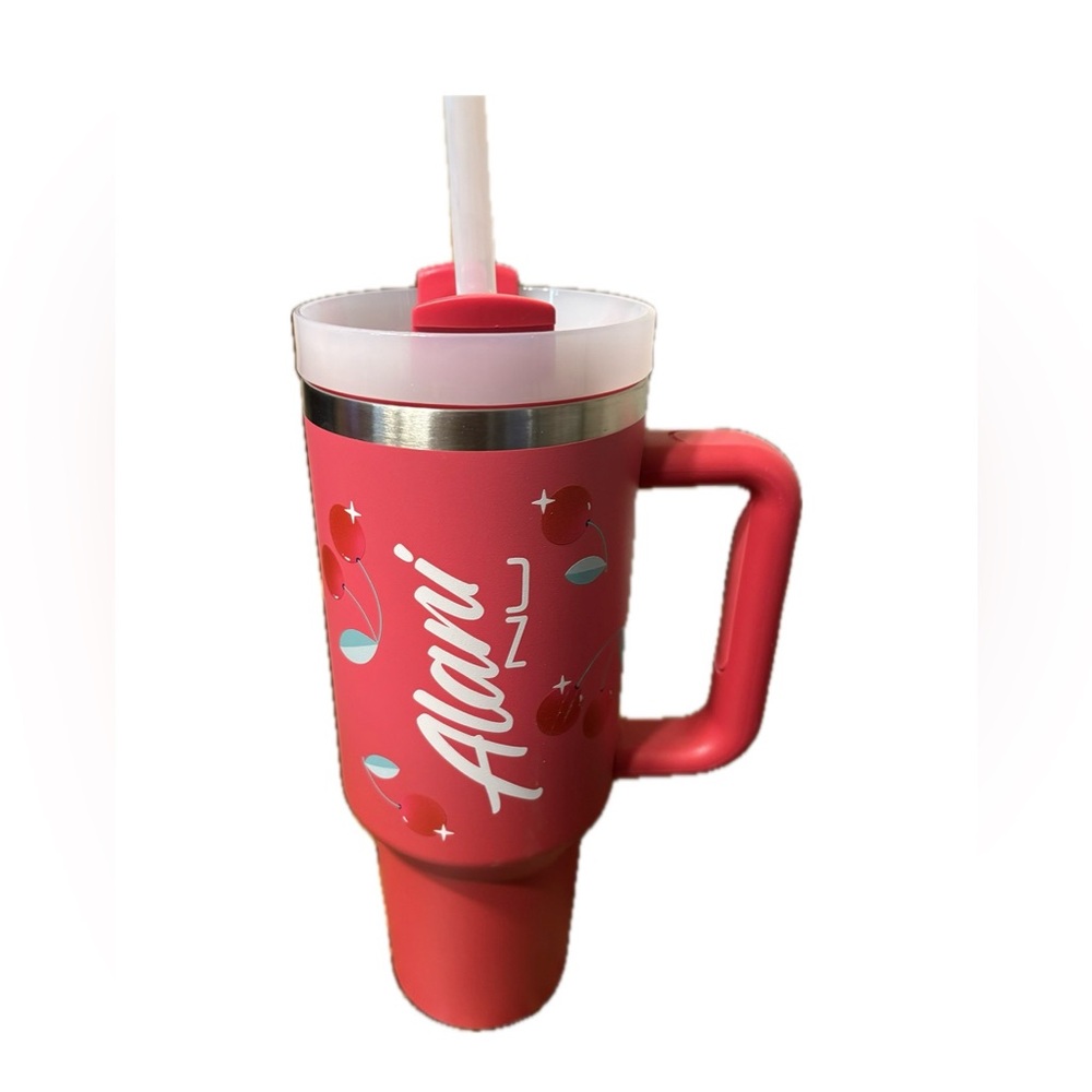 Red Tumbler with Straw